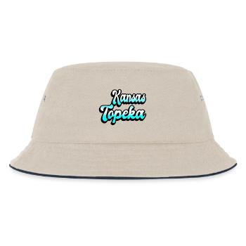 Topeka Kansas Design - Kinder Bucket Hat - Natur/Navy - Vorne
