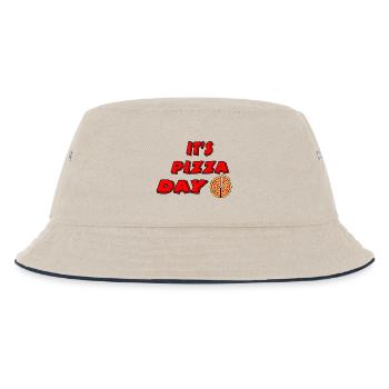 Pizza - Kinder Bucket Hat - Natur/Navy - Vorne