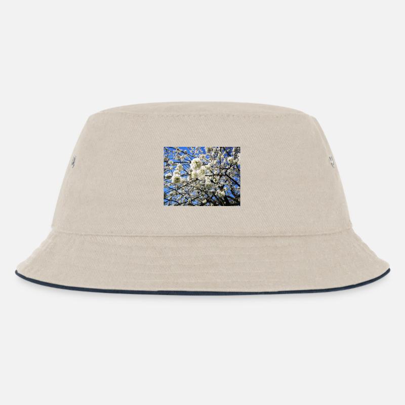 Blühender Kirschbaum im Frühling - Kinder Bucket Hat - Natur/Navy