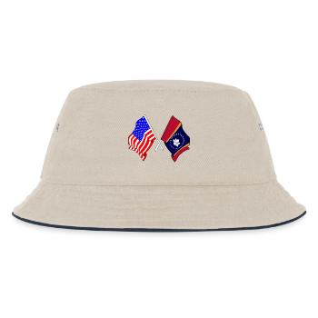 Drapeau des États-Unis et de l’État du Mississippi franchis - Bob Enfant - blanc cassé/bleu marine - Devant