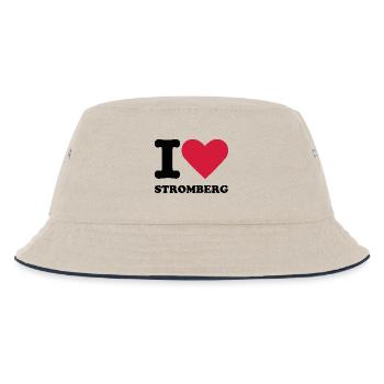 Stromberg Mit Spruch I Love Stromberg - Kinder Bucket Hat - Natur/Navy - Vorne