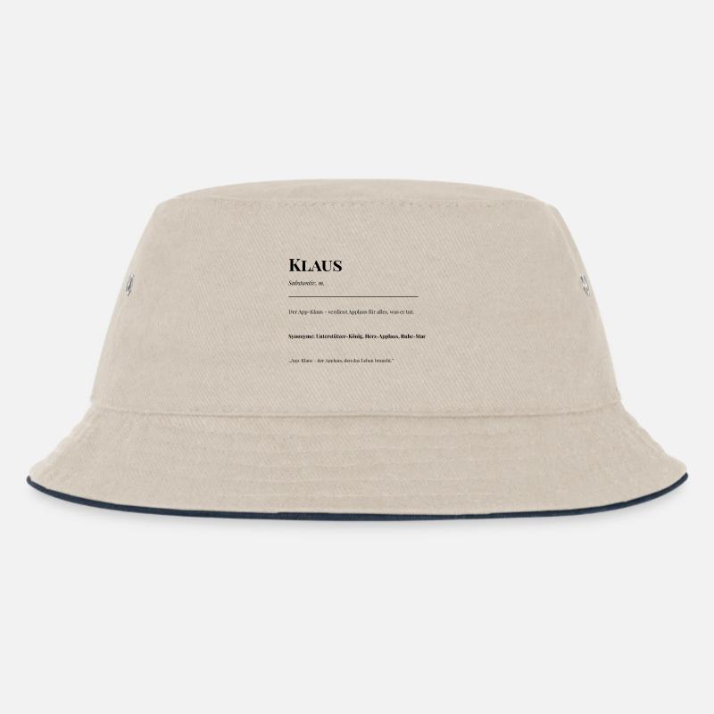 Klaus - Kinder Bucket Hat - Natur/Navy