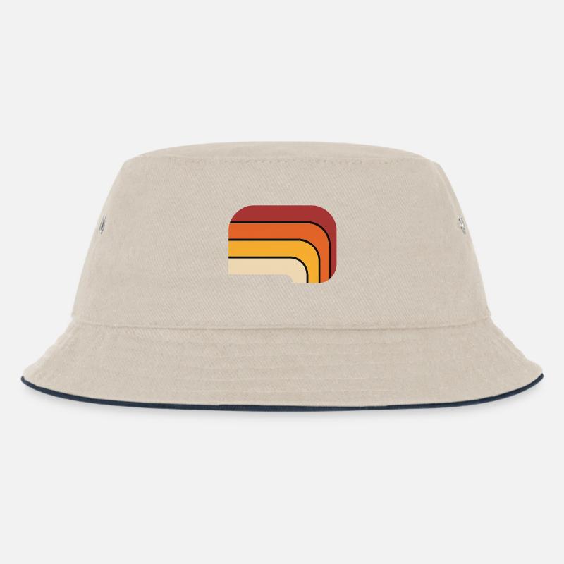 Retro gradient design - Kids’ Bucket Hat - ecru/navy