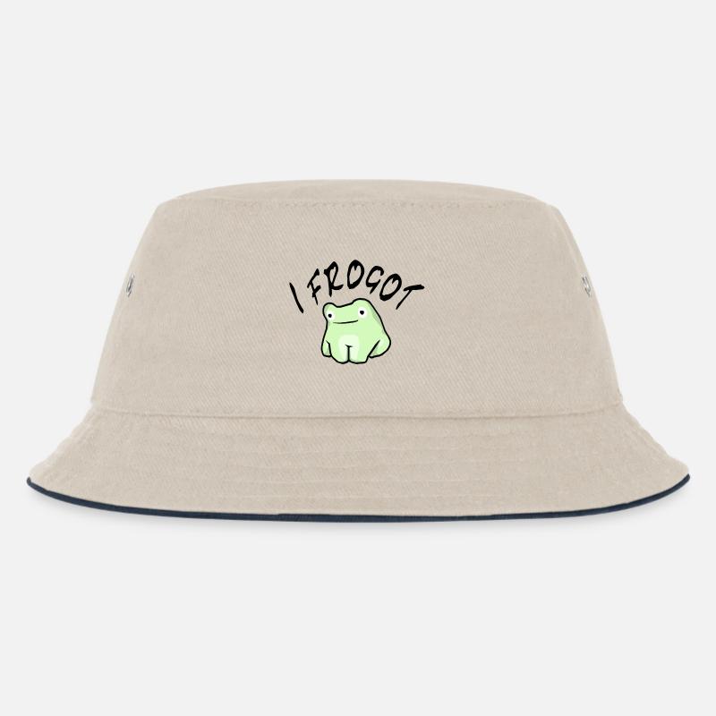 Frogot schwarz - Kinder Bucket Hat - Natur/Navy