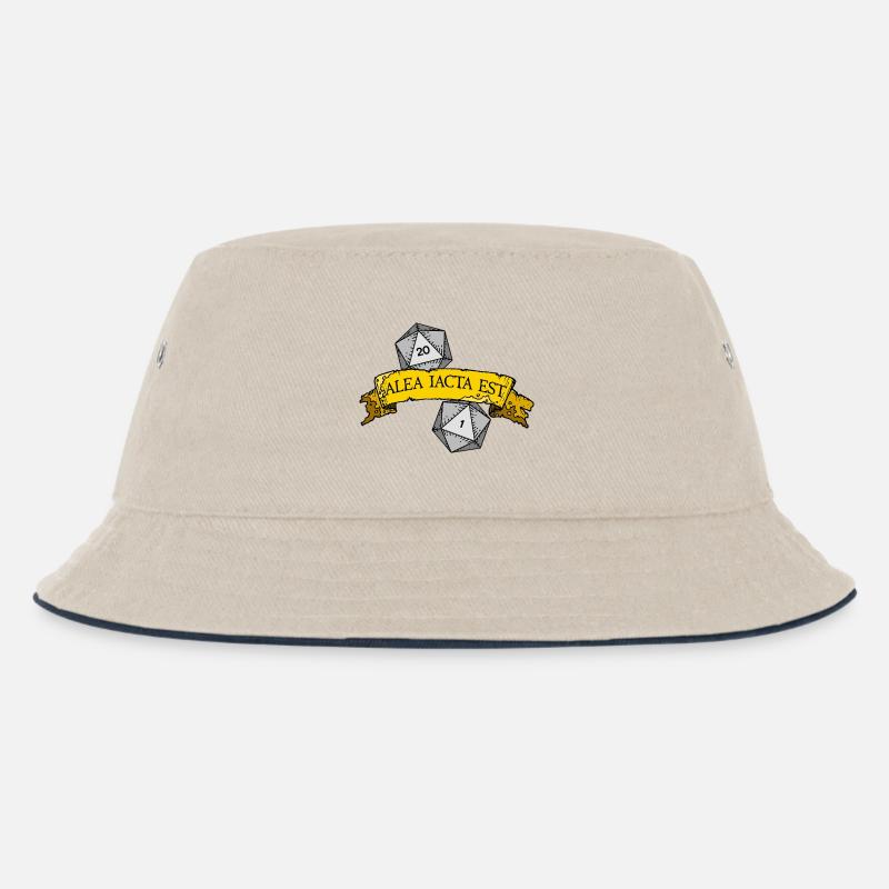 Alea Iacta Est Dice Roll - Kids’ Bucket Hat - ecru/navy
