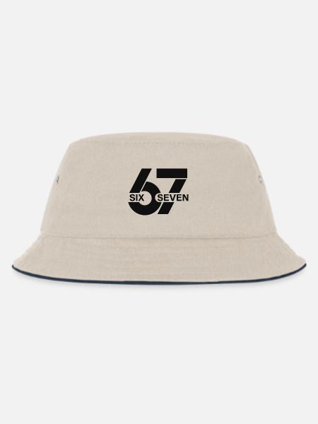 Six Seven Meme - Kinder Bucket Hat - Natur/Navy