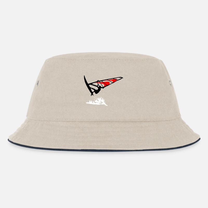 Windsurfing - Kinder Bucket Hat - Natur/Navy