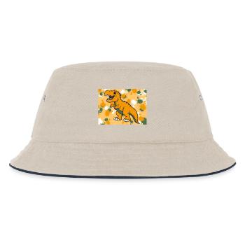 T-Rex Dino - Kids’ Bucket Hat - ecru/navy - Front