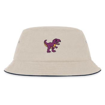 Dino - Kinder Bucket Hat - Natur/Navy - Vorne