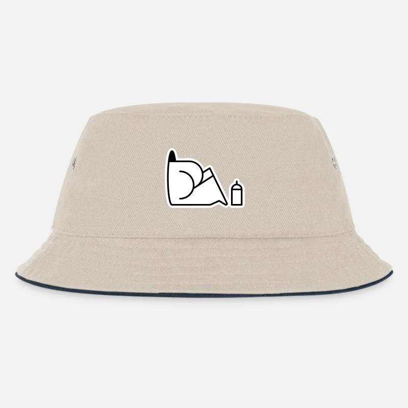 Looking For Cans - Kids’ Bucket Hat - ecru/navy