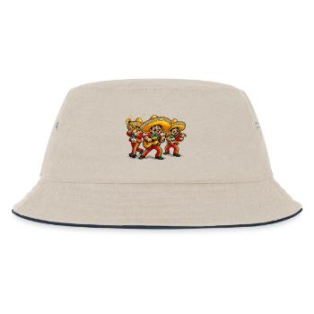 Mariachi Fiesta Dreierbande - Kinder Bucket Hat - Natur/Navy - Vorne