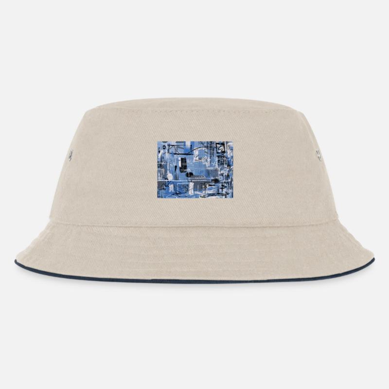 Stadtnotation 2 - Kinder Bucket Hat - Natur/Navy