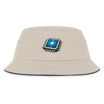 Luminous Microchip Digital Core - Kids’ Bucket Hat - ecru/navy - Front