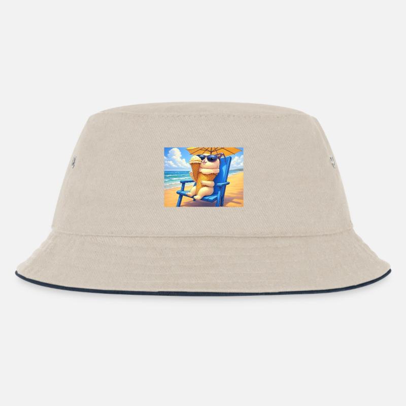 Strand Bunny Eiscreme Sonnenbrille - Bob Enfant - blanc cassé/bleu marine