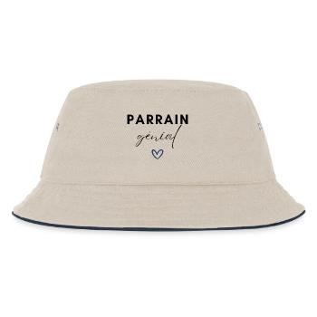 parrain génial / cadeau humour parrain - Bob Enfant - blanc cassé/bleu marine - Devant
