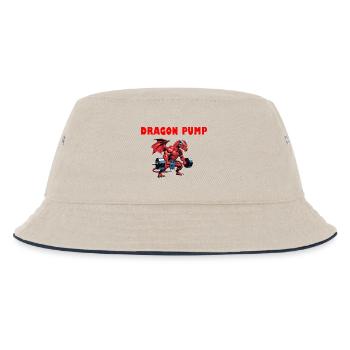 DRAGON PUMP - Kinder Bucket Hat - Natur/Navy - Vorne