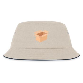 Offene Kartonillustration - Kinder Bucket Hat - Natur/Navy - Vorne