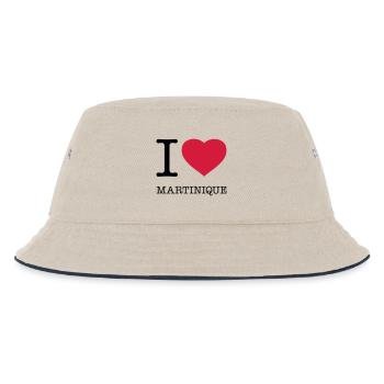 J’AIME LA MARTINIQUE - Bob Enfant - blanc cassé/bleu marine - Devant