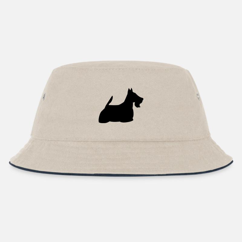 Schottischer Terrier - Kinder Bucket Hat - Natur/Navy