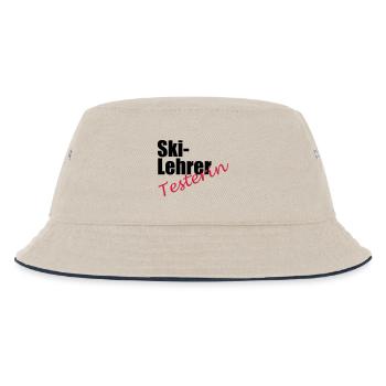 Ski instructor tester - Kids’ Bucket Hat - ecru/navy - Front
