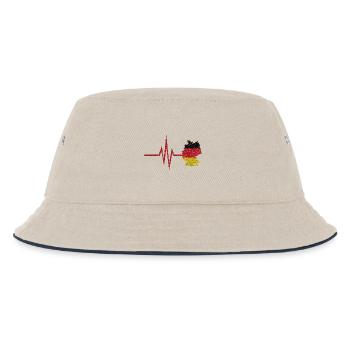 Mein Herz schlägt für Deutschland - deutsch Heimat - Kinder Bucket Hat - Natur/Navy - Vorne