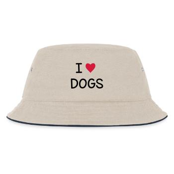 J'adore les chiens I Idée cadeau - Bob Enfant - blanc cassé/bleu marine - Devant
