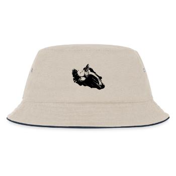 Kawasaki-Ninja-Fan - Kinder Bucket Hat - Natur/Navy - Vorne