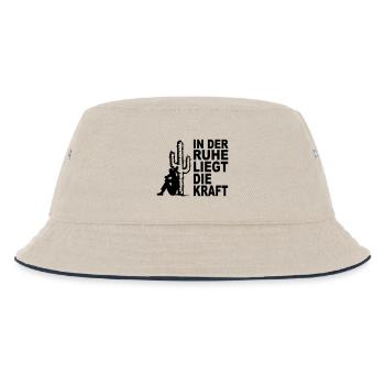 in der ruhe liegt die kraft - Kinder Bucket Hat - Natur/Navy - Vorne