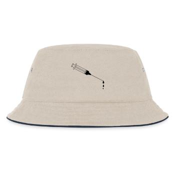 Blood Syringe - Kinder Bucket Hat - Natur/Navy - Vorne