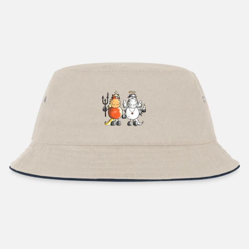 Teufel Vs Engel Pferde - Pferd - Kinder Bucket Hat - Natur/Navy