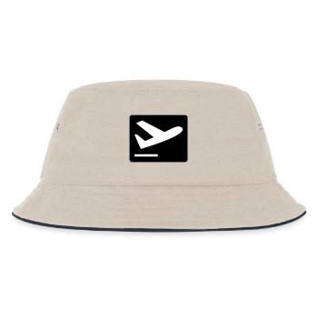 Flugzeug beim Starten - Kinder Bucket Hat - Natur/Navy - Vorne