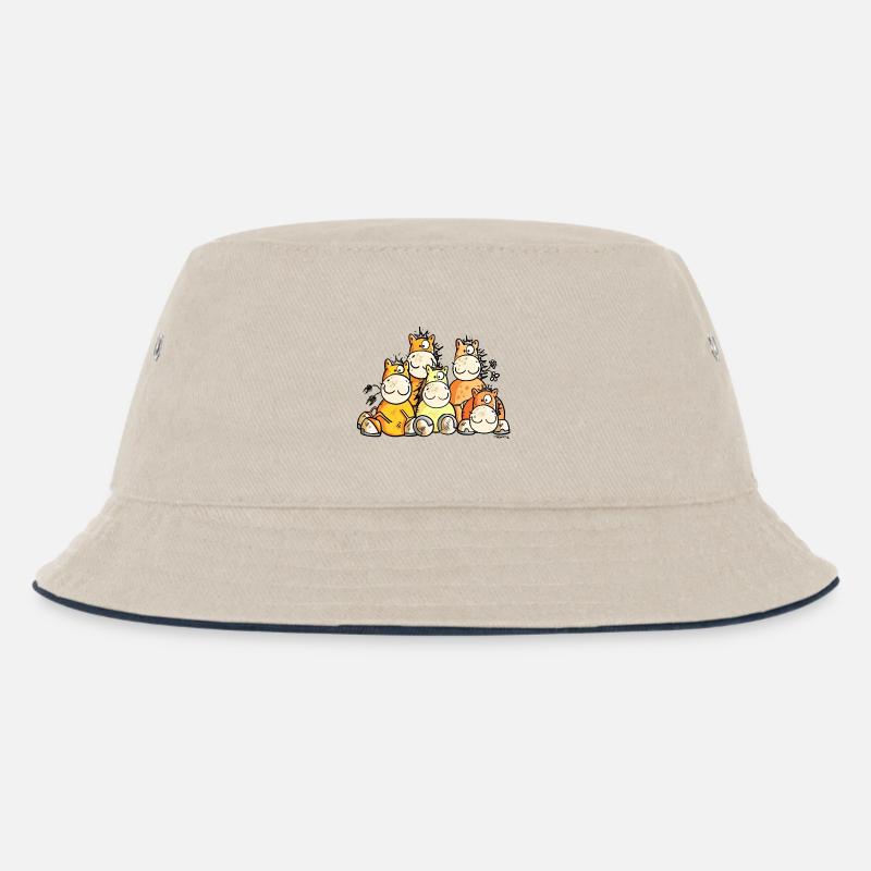 Pferde Freundschaft - Kinder Bucket Hat - Natur/Navy