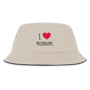 Pilz / Pilzsuche / Kommissionierung / Wald - Kinder Bucket Hat - Natur/Navy - Vorne