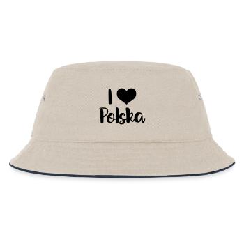 I love Polska - Bob Enfant - blanc cassé/bleu marine - Devant