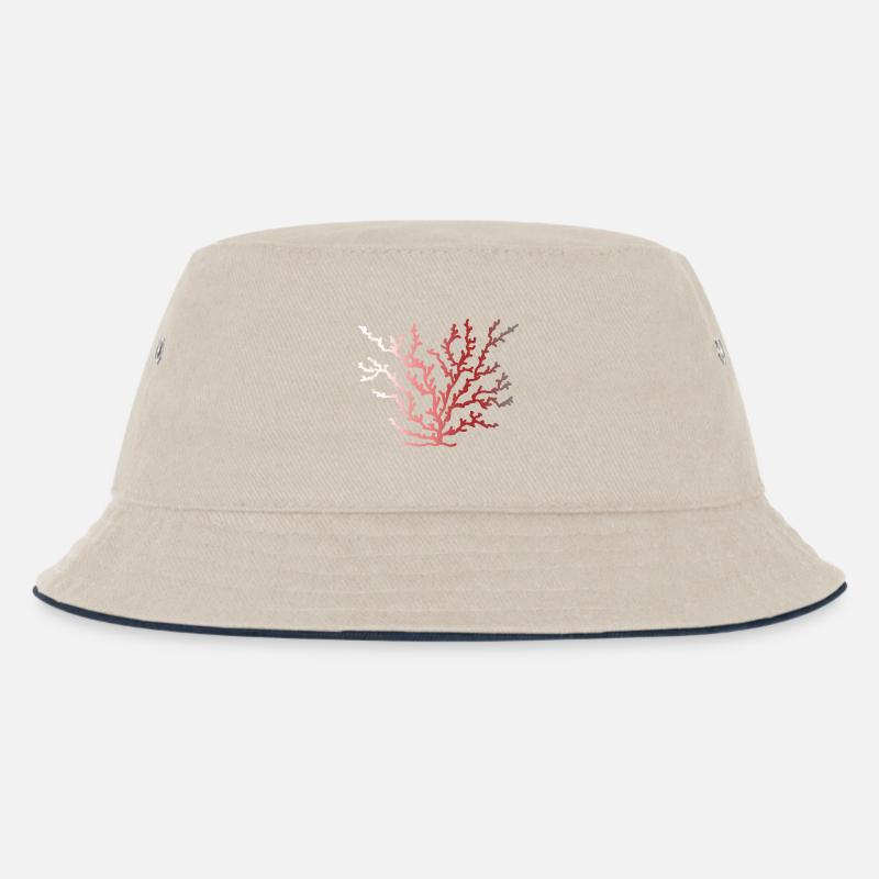 coralfantasy - Kinder Bucket Hat - Natur/Navy