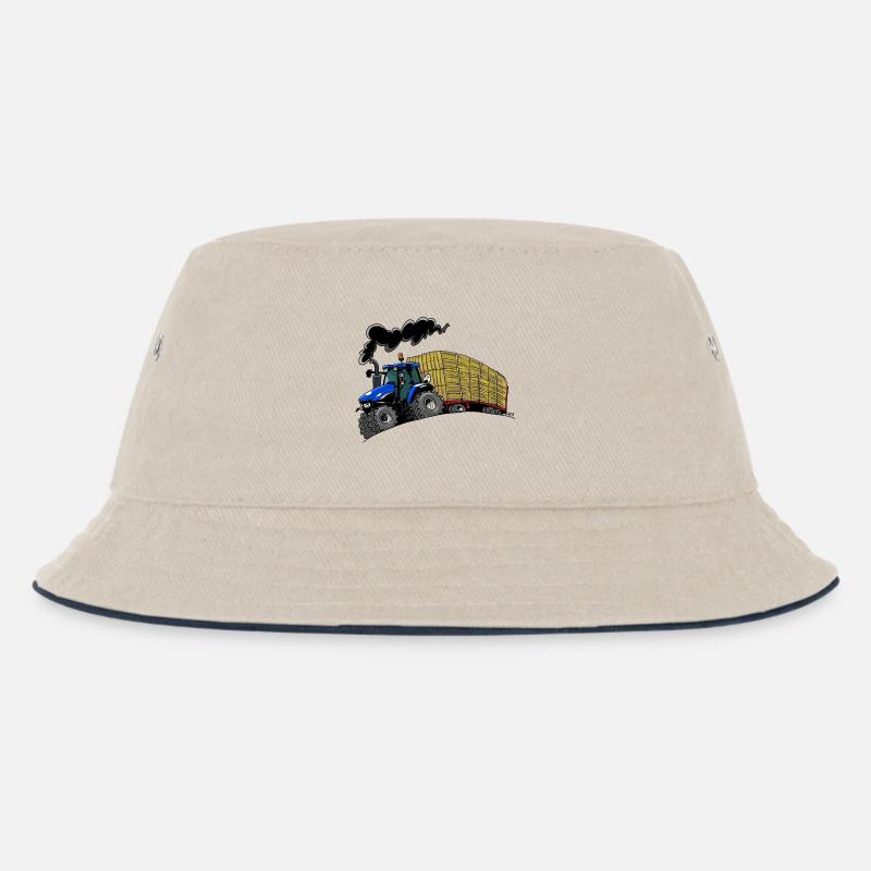 BlueTractor TM120 Warenkorb - Kinder Bucket Hat - Natur/Navy