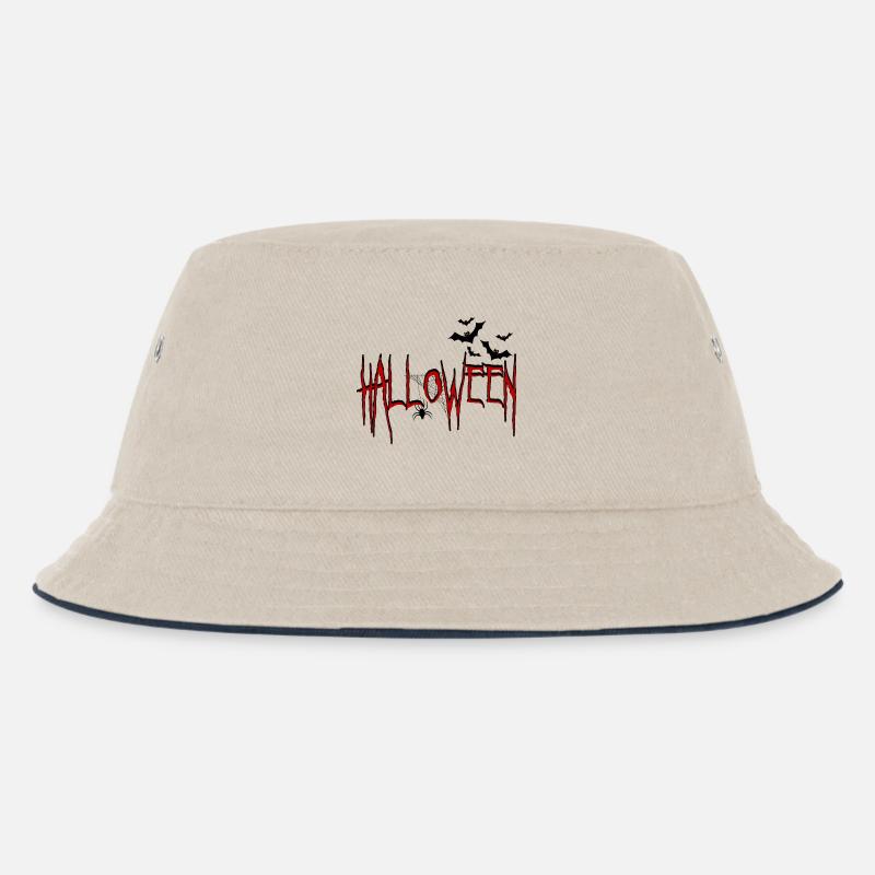 Halloween avec Spider and Bat Horror Design - Bob Enfant - blanc cassé/bleu marine