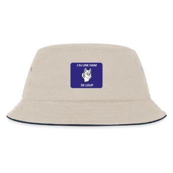 Ich bin hungrig wie ein Wolf - Kinder Bucket Hat - Natur/Navy - Vorne