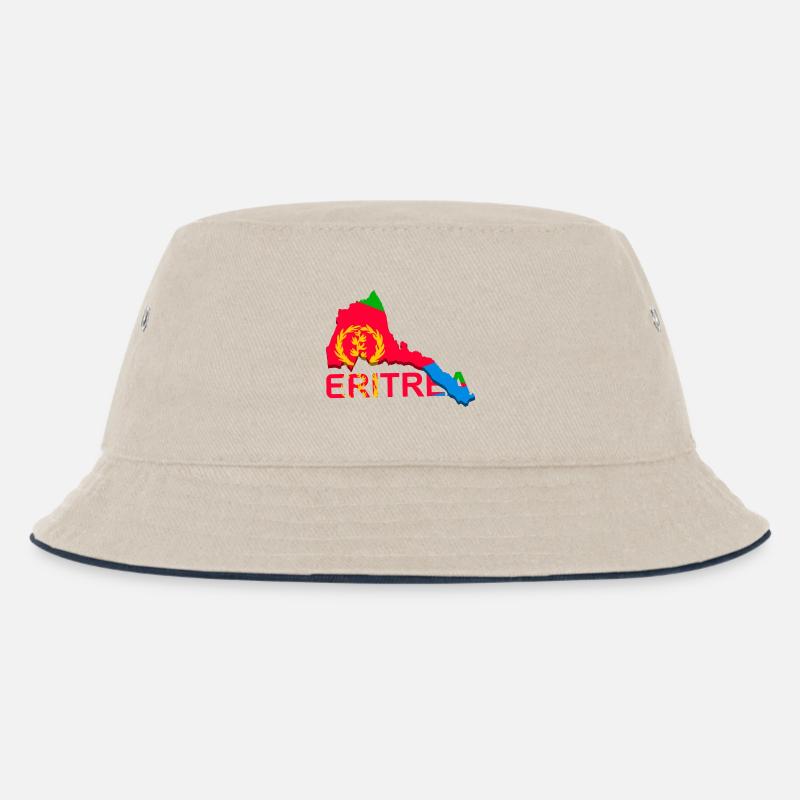 Eritrea Erey - Kinder Bucket Hat - Natur/Navy