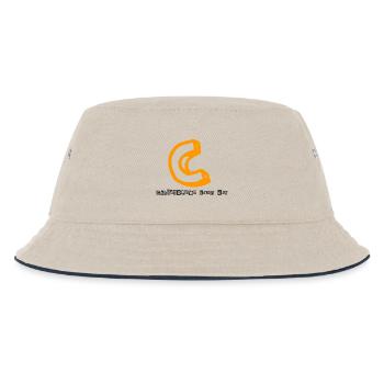 Christopher kann das Abstrakter Kaugummi-Print - Kinder Bucket Hat - Natur/Navy - Vorne