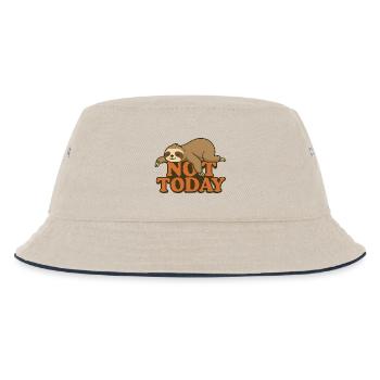 Nicht heute – Faulheit vom Feinsten 🦥 - Kinder Bucket Hat - Natur/Navy - Vorne