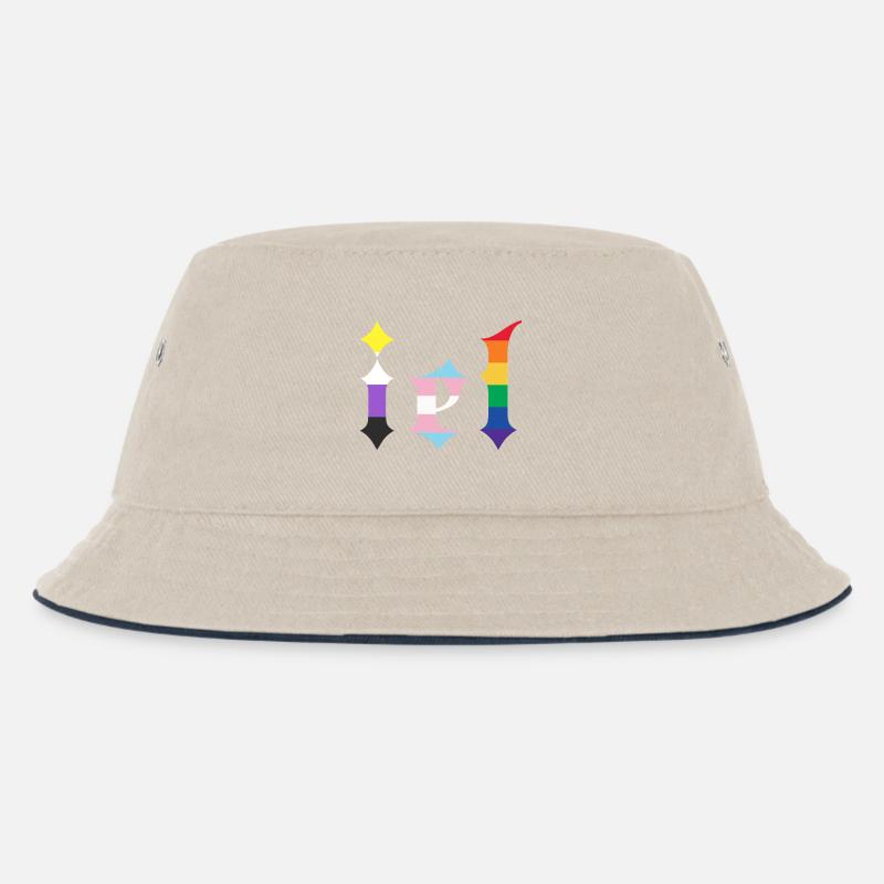 Gotisch - Kinder Bucket Hat - Natur/Navy