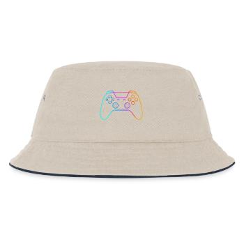 Manette de jeu néon - Motif de manette coloré - Bob Enfant - blanc cassé/bleu marine - Devant