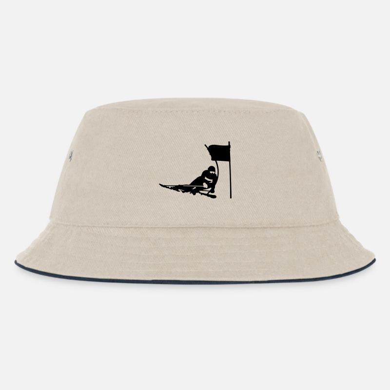 Ski - Kinder Bucket Hat - Natur/Navy