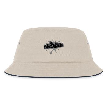 Berge Klecks - Kinder Bucket Hat - Natur/Navy - Vorne