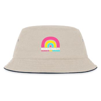 Autism Brain Autistic Asperger Neurodiversity - Kids’ Bucket Hat - ecru/navy - Front
