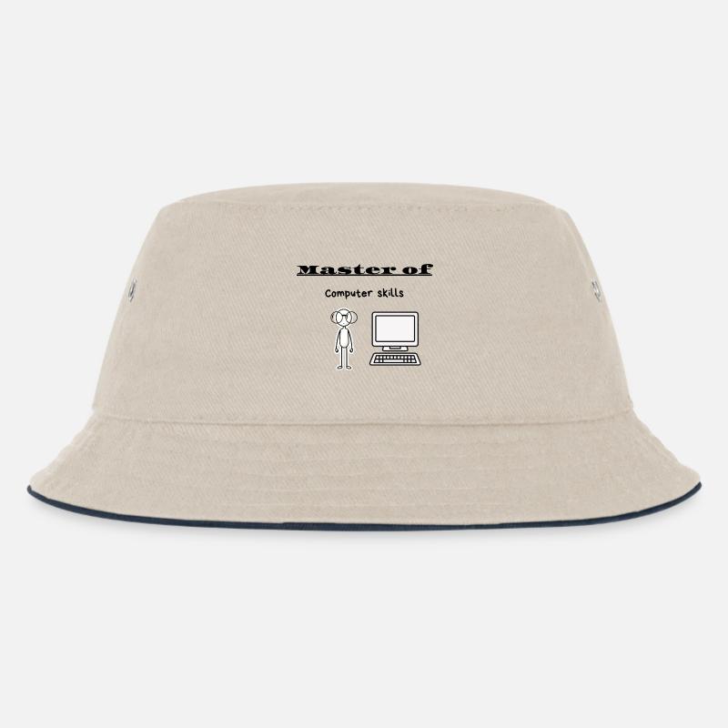 Master der Computerfähigkeiten - Kinder Bucket Hat - Natur/Navy