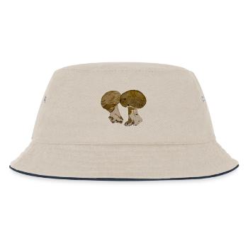 Pilze in Aquarell - Kinder Bucket Hat - Natur/Navy - Vorne
