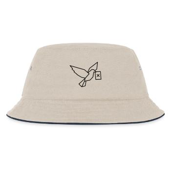 Carrier Pigeon Ballot Outline - Kids’ Bucket Hat - ecru/navy - Front