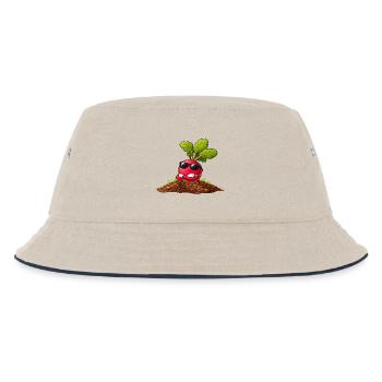 Radis cool avec lunettes de soleil et collier - Bob Enfant - blanc cassé/bleu marine - Devant